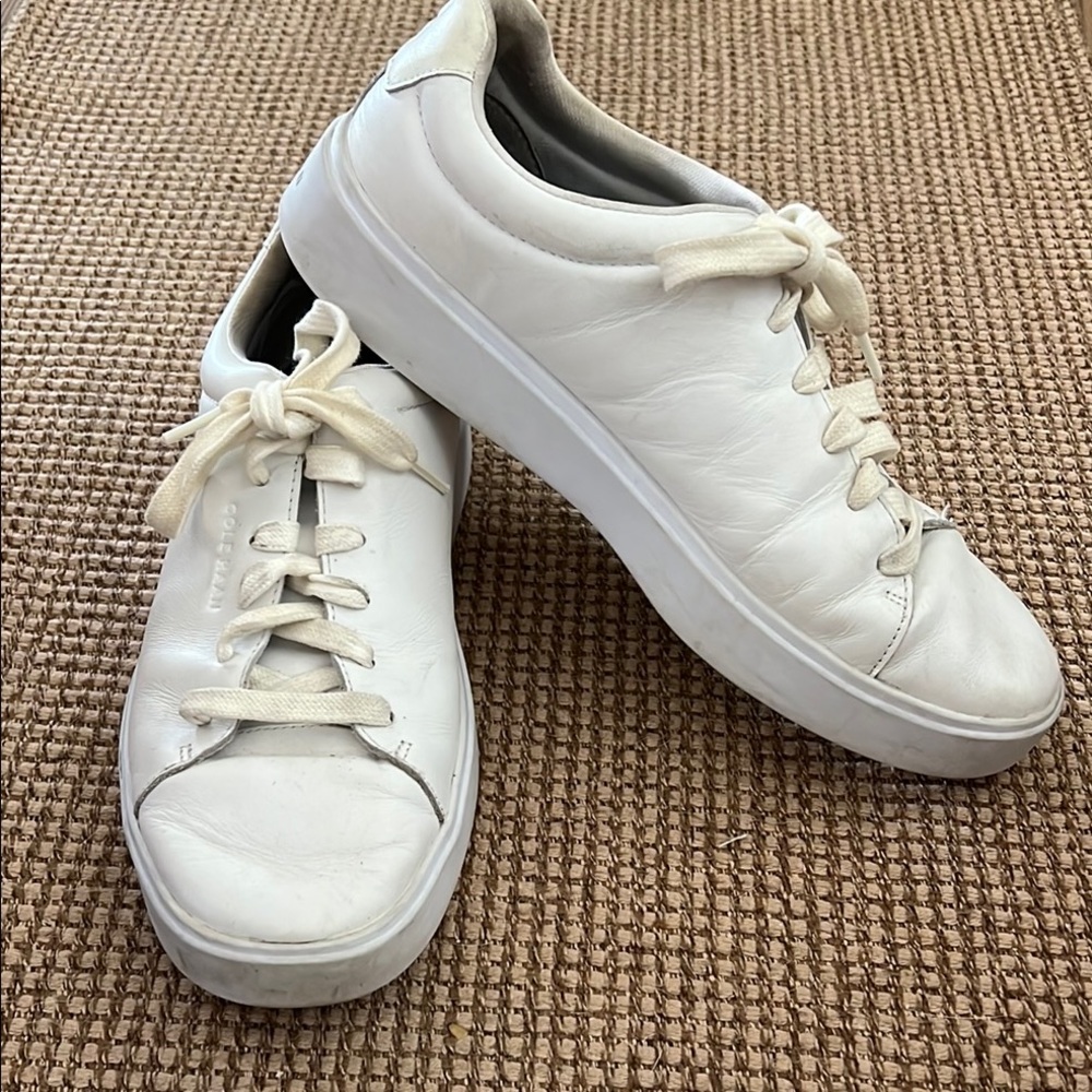 Cole Haan Men’s White Leather Sneakers